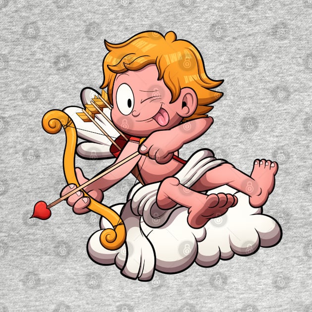 Cupid On Cloud With Bow And Arrow by TheMaskedTooner